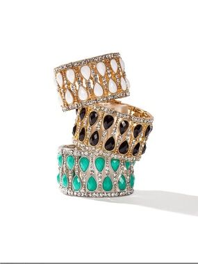 Guess by Marciano Stretch Green Stones Bracelet